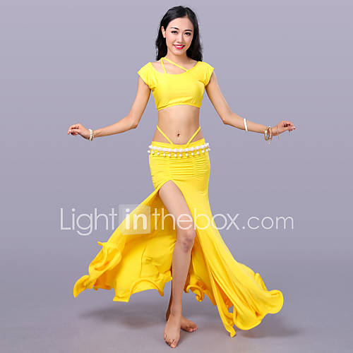 Buikdans Outfits Dames Opleiding Melkvezel Mouwloos Laag Rokken Top huismerk kopen in de aanbieding