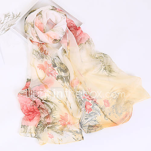 Dames Print Chiffon Bloemen Rechthoekig huismerk kopen in de aanbieding Dames Print Chiffon Bloemen Rechthoekig huismerk kopen in de aanbieding