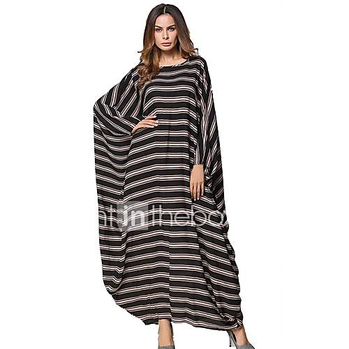 Dames Katoen Tuniek Jurk Gestreept Maxi huismerk kopen in de aanbieding