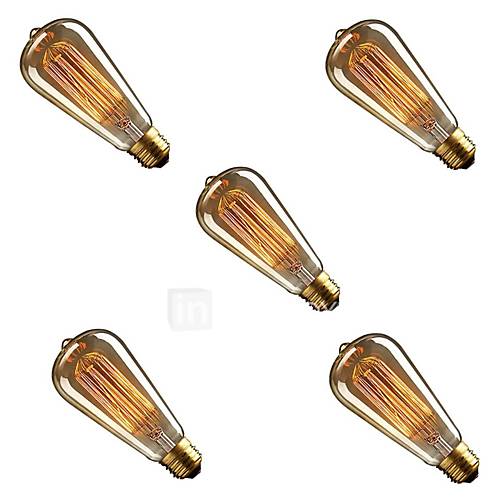 5 Stuks 40W E26E27 St58 Warm Geel 2200 3000 K Dimbaar Gloeilamp Vintage Edison Ac 220 240V huismerk kopen in de aanbieding 5 Stuks 40W E26E27 St58 Warm Geel 2200 3000 K Dimbaar Gloeilamp Vintage Edison Ac 220 240V huismerk kopen in de aanbieding
