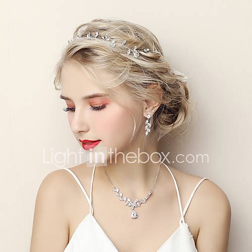 Dames Kubieke Zirkonia Sieraden Set Modieus Omvatten Wit Voor Bruiloft Verloving huismerk kopen in de aanbieding