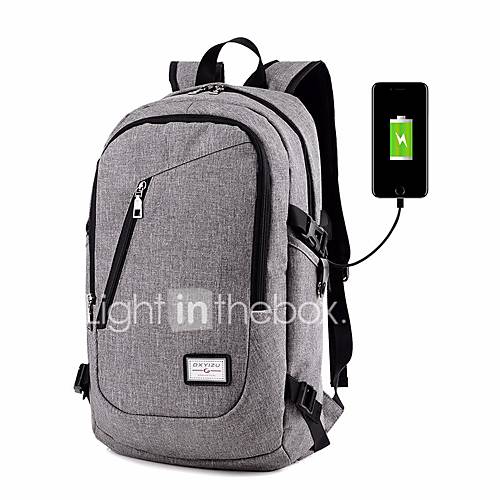 Unisex Tassen Nylon Rugzak Rits Zwart Donkerblauw Grijs huismerk kopen in de aanbieding