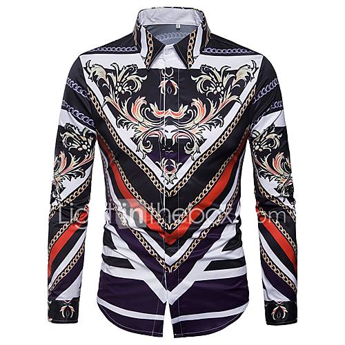 Heren Vintage Print Overhemd Geometrisch Spread Boord Slank Paars Xl Lange Mouw huismerk kopen in de aanbieding Heren Vintage Print Overhemd Geometrisch Spread Boord Slank Paars Xl Lange Mouw huismerk kopen in de aanbieding