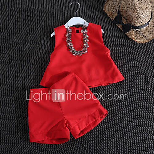 Peuter Meisjes Informeel Dagelijks Effen Mouwloos Normaal Katoen Bamboe Vezel Spandex Kledingset Rood huismerk kopen in de aanbieding Peuter Meisjes Informeel Dagelijks Effen Mouwloos Normaal Katoen Bamboe Vezel Spandex Kledingset Rood huismerk kopen in de aanbieding
