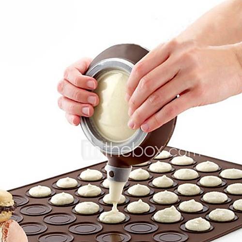 Siliconen Macaronpot Met 3 Spuitmonden Kitbak Voor Taartversieringstools huismerk kopen in de aanbieding