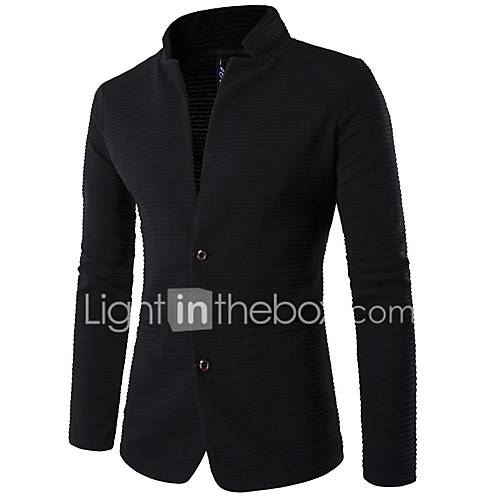 Heren Dagelijks Werk Lente Herfst Normaal Blazer Effen Overhemdkraag Opstaand Lange Mouw Katoen Zwart Xxxl 4Xl Xxxxxl huismerk kopen in de aanbieding Heren Dagelijks Werk Lente Herfst Normaal Blazer Effen Overhemdkraag Opstaand Lange Mouw Katoen Zwart Xxxl 4Xl Xxxxxl huismerk kopen in de aanbieding