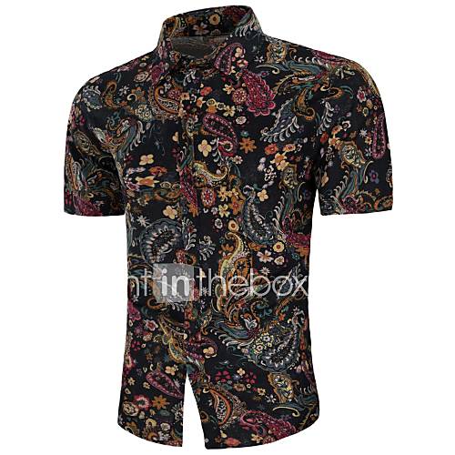 Heren Vintage Boho Print Grote Maten Overhemd Linnen Geometrisch Zwart Xxl Korte Mouw Zomer huismerk kopen in de aanbieding Heren Vintage Boho Print Grote Maten Overhemd Linnen Geometrisch Zwart Xxl Korte Mouw Zomer huismerk kopen in de aanbieding