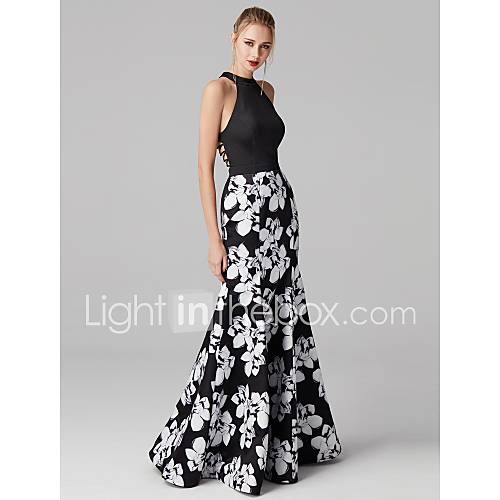 Trompet Zeemeermin Halter Tot De Grond Satijn Jersey Prachtig Zwart Schoolfeest Formele Avonden Jurk Met Patroon Print Door Ts Couture huismerk kopen in de aanbieding Trompet Zeemeermin Halter Tot De Grond Satijn Jersey Prachtig Zwart Schoolfeest Formele Avonden Jurk Met Patroon Print Door Ts Couture huismerk kopen in de aanbieding