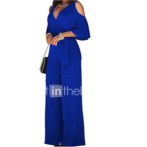Dames Breedbeen Cut Out Feest Schouderafhangend Zwart Wijn Marine Blauw Jumpsuit Effen L Xl Xxl Katoen Lange Mouw Lente huismerk kopen in de aanbieding Dames Breedbeen Cut Out Feest Schouderafhangend Zwart Wijn Marine Blauw Jumpsuit Effen L Xl Xxl Katoen Lange Mouw Lente huismerk kopen in de aanbieding