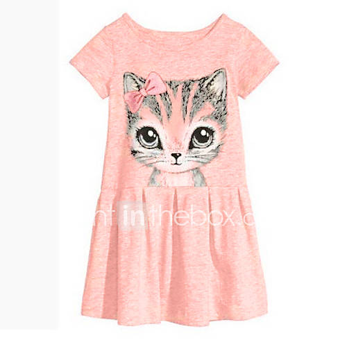 Peuter Meisjes Bloemen Cartoon Print Korte Mouw Lang Katoen Jurk Grijs huismerk kopen in de aanbieding Peuter Meisjes Bloemen Cartoon Print Korte Mouw Lang Katoen Jurk Grijs huismerk kopen in de aanbieding