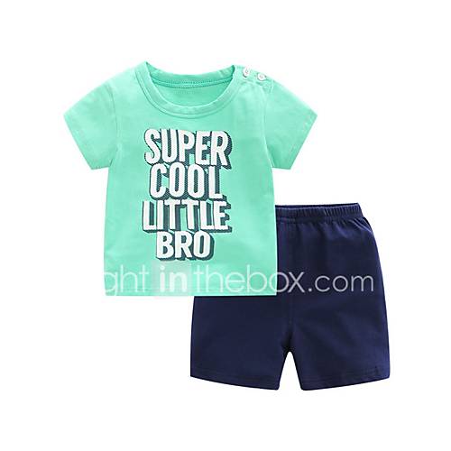 Peuter Jongens Dagelijks Effen Korte Mouw Polyester Kledingset Blauw Schattig huismerk kopen in de aanbieding Peuter Jongens Dagelijks Effen Korte Mouw Polyester Kledingset Blauw Schattig huismerk kopen in de aanbieding
