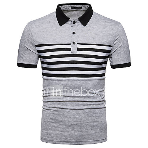 Heren Standaard Polo Kleurenblok Overhemdkraag Wit L Korte Mouw huismerk kopen in de aanbieding