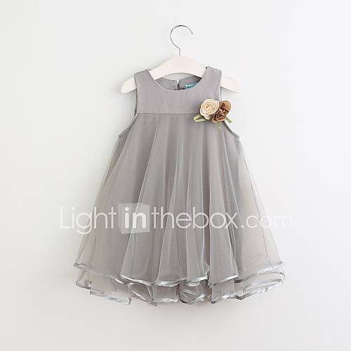 Peuter Meisjes Dagelijks Effen Mouwloos Katoen Jurk Blozend Roze Schattig huismerk kopen in de aanbieding