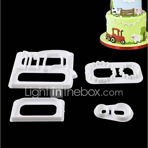 4Pcs Muovi Dhz Cake Stamper Scraper Bakvormen Gereedschappen huismerk kopen in de aanbieding