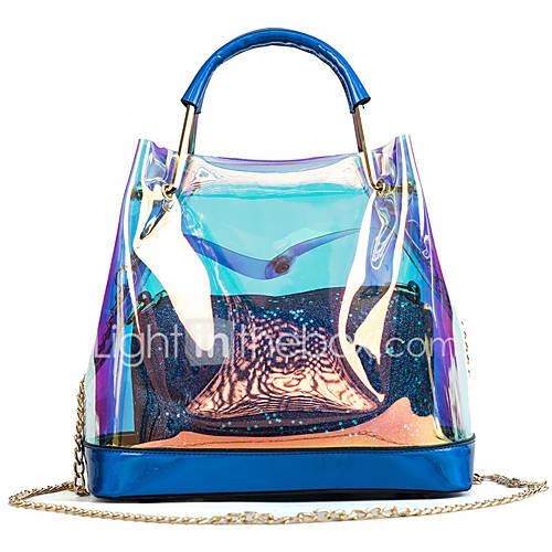 Dames Tassen Pvc Pu Zak Set 2 Stuks Purse Knopen Goud Zilver Rood huismerk kopen in de aanbieding