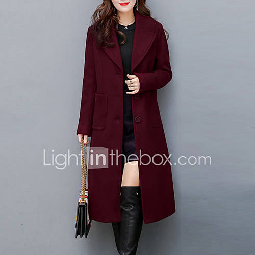 Dames Uitgaan Werk Street Chic Herfst Winter Grote Maten Maxi Jas Effen Ingesneden Revers Lange Mouw Kasjmier Polyester Zwart Wijn Leger Groen Xxl Xxxl 4Xl huismerk kopen in de aanbieding Dames Uitgaan Werk Street Chic Herfst Winter Grote Maten Maxi Jas Effen Ingesneden Revers Lange Mouw Kasjmier Polyester Zwart Wijn Leger Groen Xxl Xxxl 4Xl huismerk kopen in de aanbieding