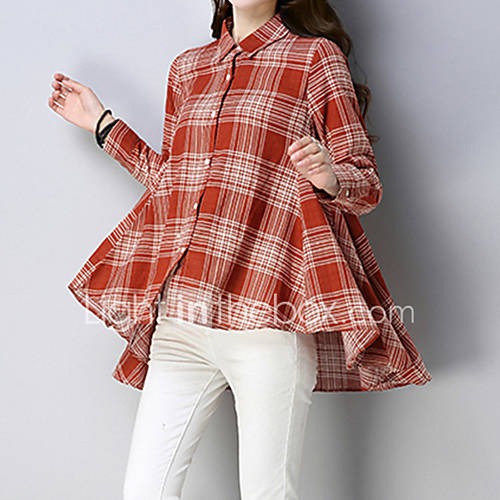 Dames Street Chic Overdreven Overhemd Feestdagen Gestreept Overhemdkraag Ruimvallend Rood L Lente Zomer huismerk kopen in de aanbieding Dames Street Chic Overdreven Overhemd Feestdagen Gestreept Overhemdkraag Ruimvallend Rood L Lente Zomer huismerk kopen in de aanbieding