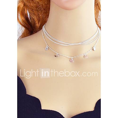 Gelaagde Kettingen Dames Goud Zilver 43 Cm Sieraden Voor Feest Uitgaan School huismerk kopen in de aanbieding