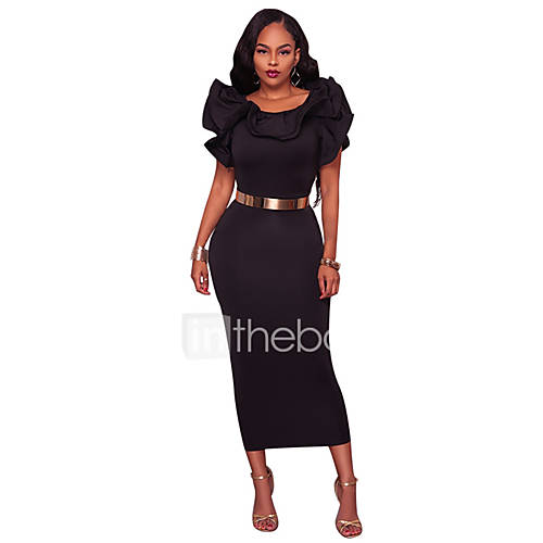 Dames Feest Street Chic Slank Schede Jurk Effen Ruche Split Midi Hoge Taille huismerk kopen in de aanbieding Dames Feest Street Chic Slank Schede Jurk Effen Ruche Split Midi Hoge Taille huismerk kopen in de aanbieding
