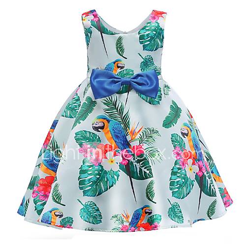 Kinderen Meisjes Street Chic Dagelijks Strand Print Mouwloos Jurk Regenboog huismerk kopen in de aanbieding