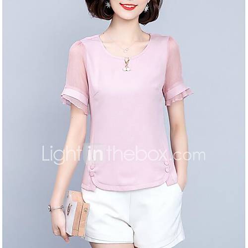 Dames Blouse Effen Rood Xxl huismerk kopen in de aanbieding