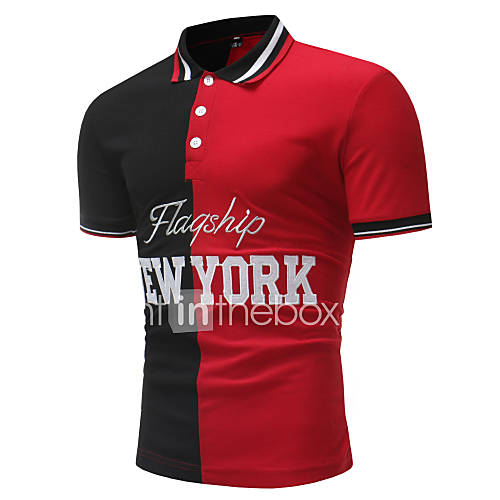 Heren Standaard Polo Letter Overhemdkraag Rood L Mouwloos huismerk kopen in de aanbieding