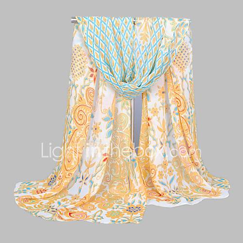 Dames Standaard Kant Chiffon Print Rechthoekig Stof huismerk kopen in de aanbieding Dames Standaard Kant Chiffon Print Rechthoekig Stof huismerk kopen in de aanbieding