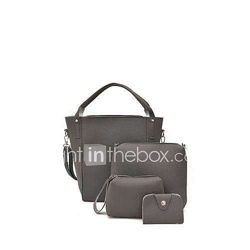 Dames Tassen Pu Zak Set 4 Stuks Purse Siernagel Bruin Donker Grijs Licht huismerk kopen in de aanbieding