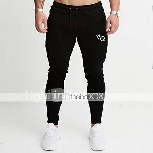 Heren Standaard Street Chic Grote Maten Katoen Slank Oversized Joggingbroeken Broek Effen Wijn Sport huismerk kopen in de aanbieding