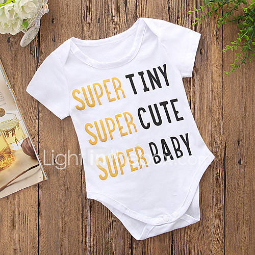Baby Unisex Actief Standaard Dagelijks Uitgaan Print Stijlvol Purekleur Slank Korte Mouw Katoen Polyester Bodysuit Wit Peuter huismerk kopen in de aanbieding Baby Unisex Actief Standaard Dagelijks Uitgaan Print Stijlvol Purekleur Slank Korte Mouw Katoen Polyester Bodysuit Wit Peuter huismerk kopen in de aanbieding