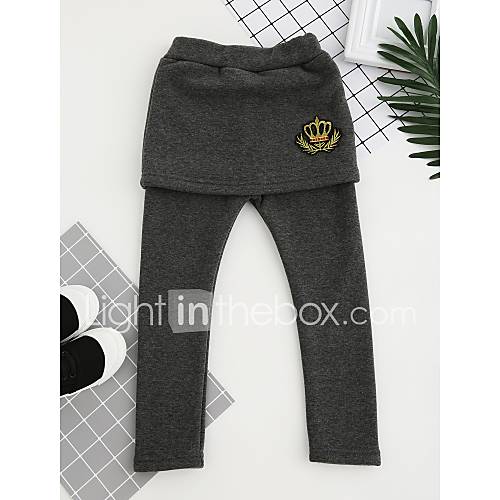 Kinderen Meisjes Chinoiserie Geborduurd Katoen Broek Zwart huismerk kopen in de aanbieding