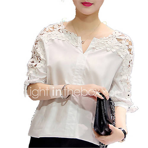 Dames Overhemd Effen Wit Xxxl Kant huismerk kopen in de aanbieding