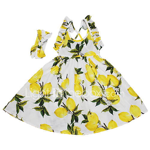 Kinderen Meisjes Actief Boho Dagelijks Uitgaan Citroengeel Bloemen Print Mouwloos Tot De Knie Katoen Acryl Jurk Wit huismerk kopen in de aanbieding Kinderen Meisjes Actief Boho Dagelijks Uitgaan Citroengeel Bloemen Print Mouwloos Tot De Knie Katoen Acryl Jurk Wit huismerk kopen in de aanbieding