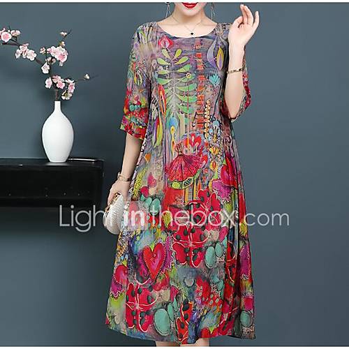 Dames Grote Maten Uitgaan Vintage Pofmouw Katoen Recht Jurk Effen Geplooid Tot De Knie Zwart Rood huismerk kopen in de aanbieding Dames Grote Maten Uitgaan Vintage Pofmouw Katoen Recht Jurk Effen Geplooid Tot De Knie Zwart Rood huismerk kopen in de aanbieding