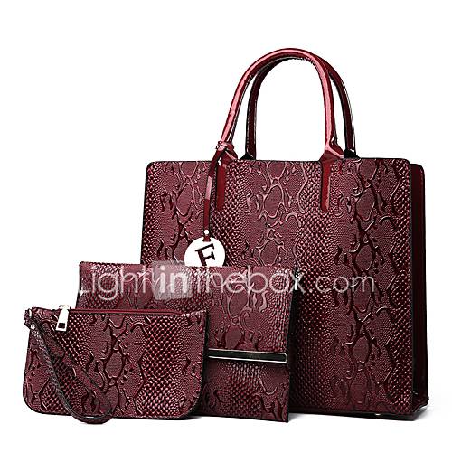 Dames Tassen Aitoa Nahkaa Zak Set 3 Stuks Purse Knopen Rits Zwart Bruin Wijn huismerk kopen in de aanbieding