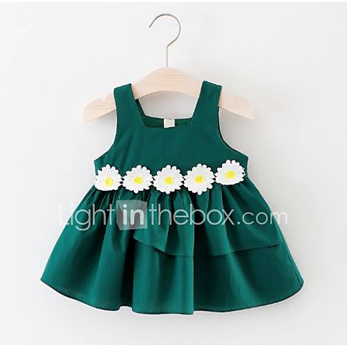 Baby Meisjes Actief Geometrisch Mouwloos Katoen Jurk Klaver Peuter huismerk kopen in de aanbieding