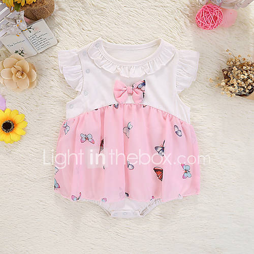 Baby Meisjes Actief Effen Korte Mouw Katoen Eendelig Wit huismerk kopen in de aanbieding