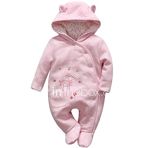 Baby Meisjes Actief Effen Lange Mouw Polyester Eendelig Blozend Roze huismerk kopen in de aanbieding