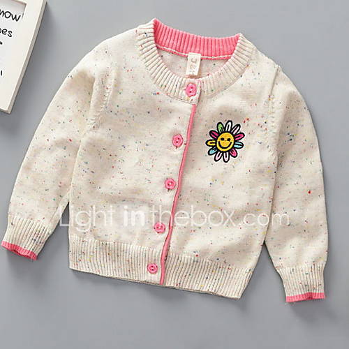 Kinderen Meisjes Standaard Effen Lange Mouw Polyester Trui Vest Blauw huismerk kopen in de aanbieding