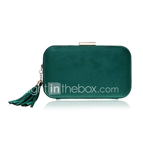 Dames Tassen Suede Avondtasje Kwastje Donkerblauw Paars Khaki huismerk kopen in de aanbieding