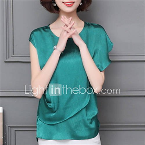 Dames Standaard Blouse Effen Klaver Xl huismerk kopen in de aanbieding