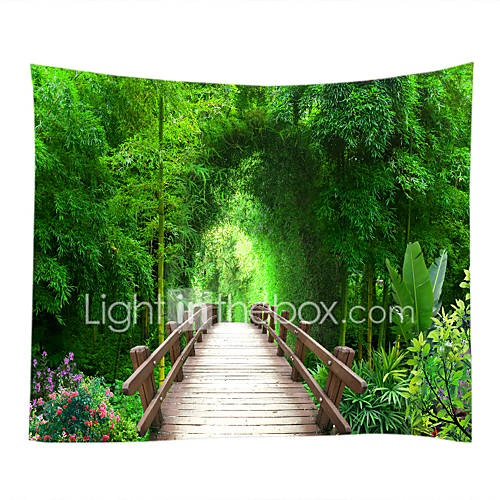 Landschap Bamboe Muurdecoratie 100 Polyester Klassiek Muurkunst Wandkleden Decoratie huismerk kopen in de aanbieding