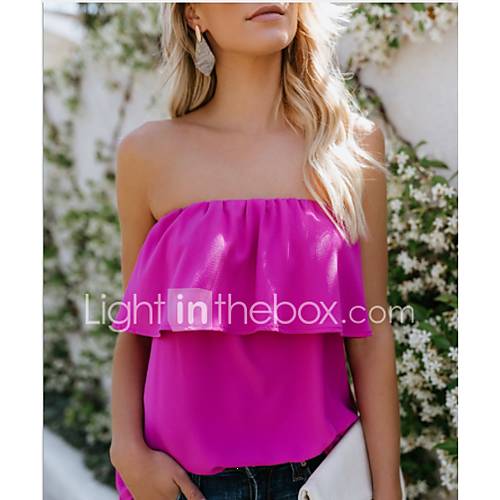 Dames Standaard Blouse Effen Halter Zwart huismerk kopen in de aanbieding Dames Standaard Blouse Effen Halter Zwart huismerk kopen in de aanbieding