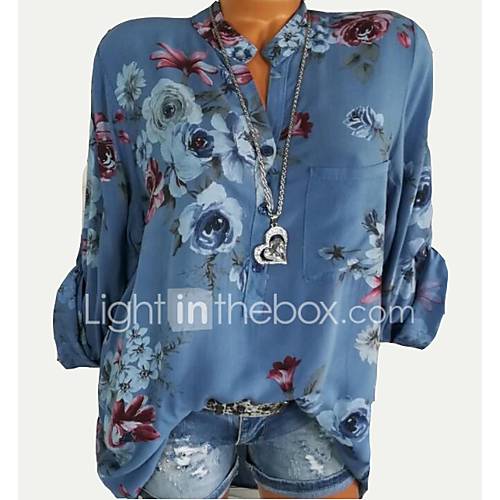 Dames Overhemd Uitgaan Bloemen Wit Xxxl huismerk kopen in de aanbieding Dames Overhemd Uitgaan Bloemen Wit Xxxl huismerk kopen in de aanbieding