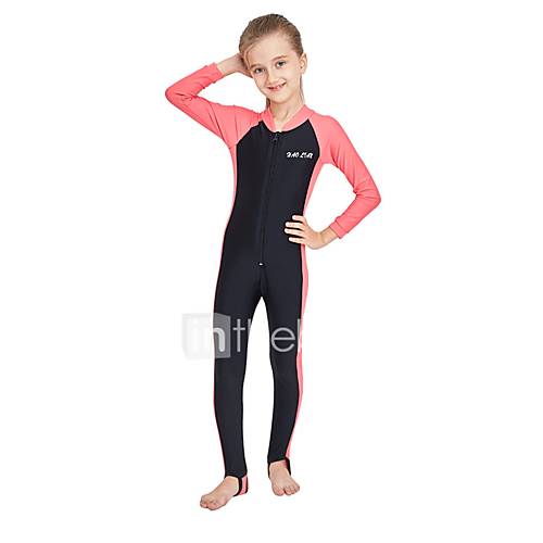 Kinderen Meisjes Actief Sport Strand Effen Halve Mouw Katoen Acryl Badmode Zwart huismerk kopen in de aanbieding