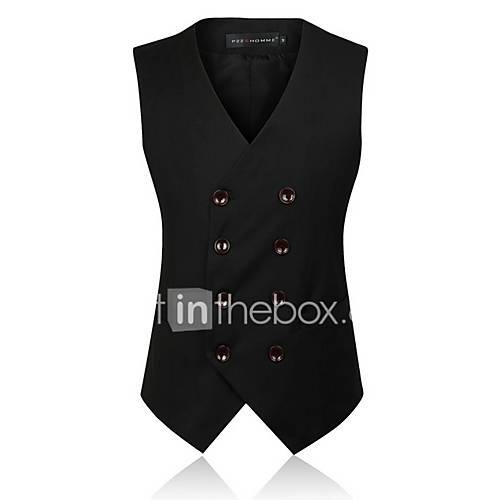 Heren Dagelijks Werk Normaal Vest Effen V Hals Mouwloos Polyester Zwart Grijs 4Xl Xxxxxl Xxxxxxl huismerk kopen in de aanbieding Heren Dagelijks Werk Normaal Vest Effen V Hals Mouwloos Polyester Zwart Grijs 4Xl Xxxxxl Xxxxxxl huismerk kopen in de aanbieding