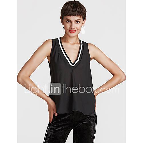 Dames Actief Blouse Uitgaan Effen Diepe V Hals Zwart huismerk kopen in de aanbieding Dames Actief Blouse Uitgaan Effen Diepe V Hals Zwart huismerk kopen in de aanbieding
