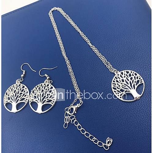 Dames Lasso Sieraden Set Boom Van Leven Heel Simpel Modieus Omvatten Ketting Zilver Voor Dagelijks Festival Oorbellen huismerk kopen in de aanbieding Dames Lasso Sieraden Set Boom Van Leven Heel Simpel Modieus Omvatten Ketting Zilver Voor Dagelijks Festival Oorbellen huismerk kopen in de aanbieding