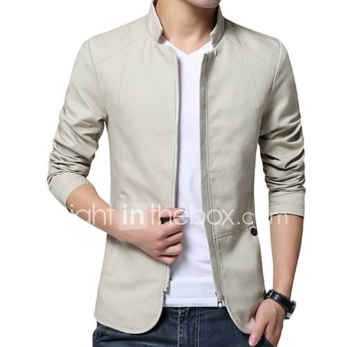 Heren Dagelijks Herfst Normaal Jack Effen Opstaand Lange Mouw Polyester Beige Marineblauw Geel Xxxl 4Xl Xxxxxl huismerk kopen in de aanbieding Heren Dagelijks Herfst Normaal Jack Effen Opstaand Lange Mouw Polyester Beige Marineblauw Geel Xxxl 4Xl Xxxxxl huismerk kopen in de aanbieding