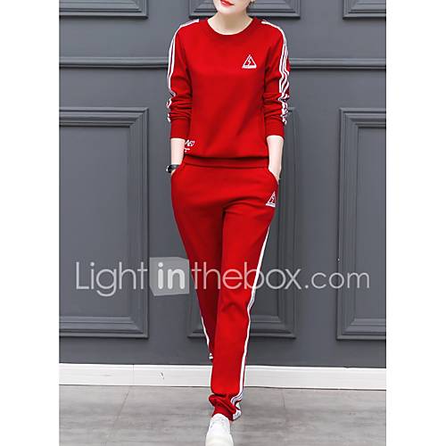 Dames Set Pantalon Kleurenblok Katoen huismerk kopen in de aanbieding